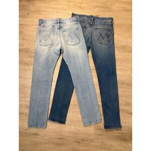 Lot 2 Men's Mother Jeans The Joint The Neat 32 Light Dark Wash Casual Straight